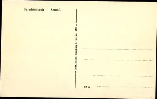 Ak Friedrichsruh Aumühle, Schloss
