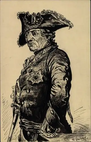 Künstler Ak König Friedrich II. von Preußen, Friedrich der Große, Portrait