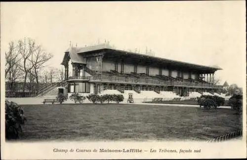 Ak Maisons Laffitte Yvelines, Les Tribunes, Facade sud