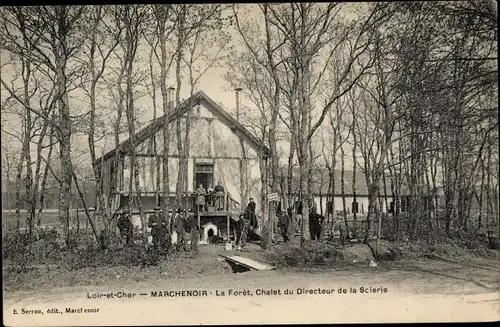 Ak Marchenoir Loir et Cher, La Foret, Chalet du Directeur de la Scierie