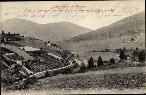 Ak Le Bonhomme Vosges, Vallee du Bonhomme, Vue Prise du Col du Bonhomme en Venant de Fraize