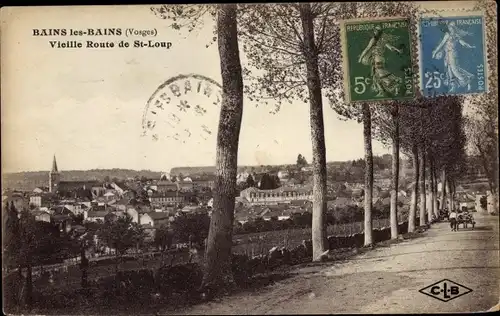 Ak Bains les Bains Vosges, Vieille Route de St. Loup