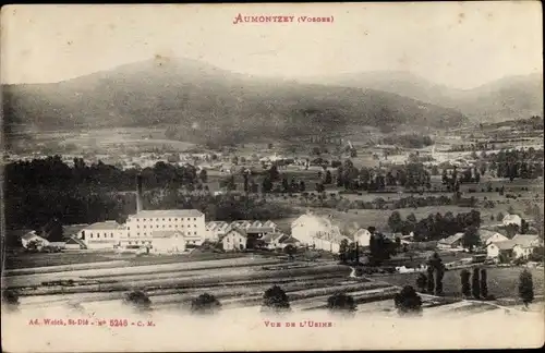 Ak Aumontzey Vosges, Vue de l'Usine