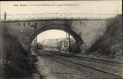 Ak Avon Seine et Marne, Le Pont de Thomery