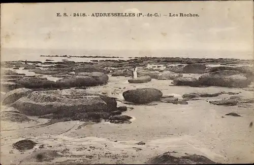 Ak Audresselles Pas de Calais, Les Roches