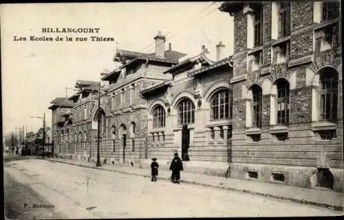 Ak Billancourt Hauts de Seine, Les Ecoles de la rue Thiers