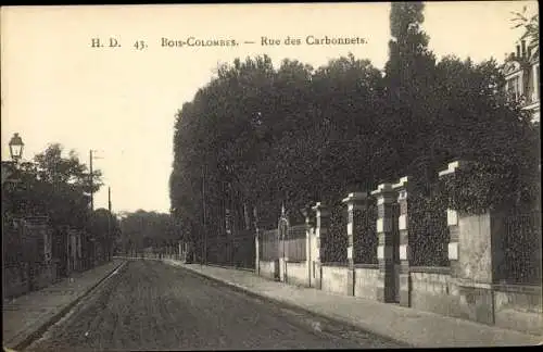 Ak Bois Colombes Hauts de Seine, Rue des Carbonnets