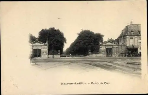 Ak Maisons Laffitte Yvelines, Entree du Parc