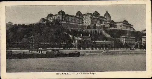 Ak Budapest Ungarn, Le Chateau Royal, Flusspartie