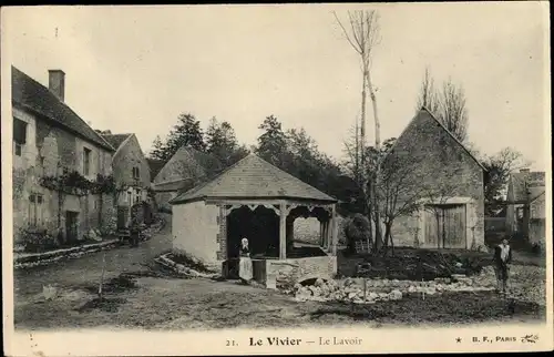 Ak Le Vivier Loir et Cher, Le Lavoir