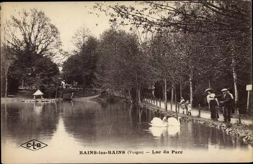 Ak Bains les Bains Vosges, Lac du Parc