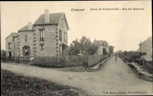 Ak Ermont Val d’Oise, Route de Franconville, Rue des Buissons