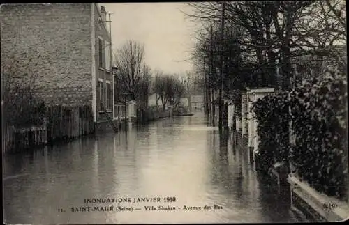 Ak Saint Maur des Fossés Val de Marne, Villa Shaken, Avenue des Iles