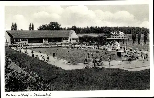 Ak Neubeckum Beckum im Kreis Warendorf, Schwimmbad