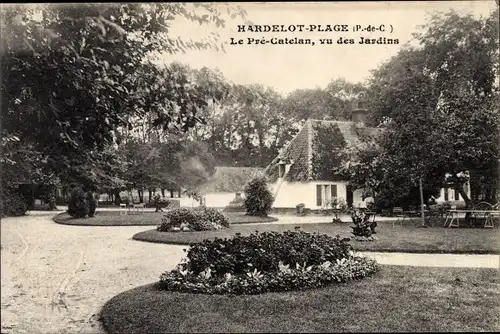 Ak Hardelot Plage Pas de Calais, Pre Catelan, vu des Jardins