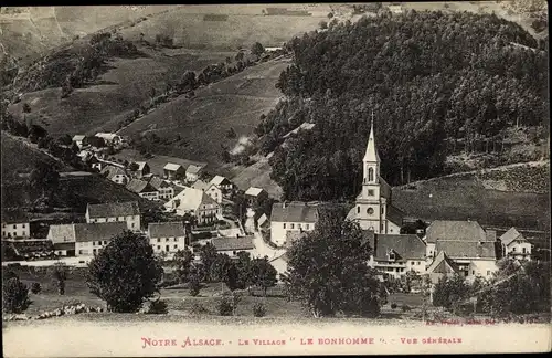 Ak Le Bonhomme Haut Rhin, Vue générale