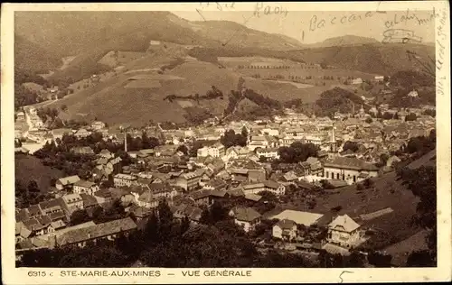 Ak Sainte Marie aux Mines Haut Rhin, Vue générale