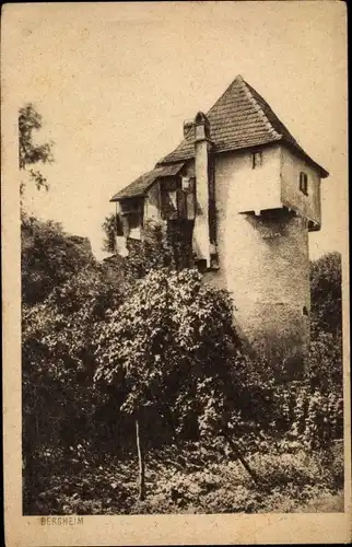 Ak Bergheim Haut Rhin, Turm