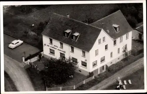 Ak Rott im Westerwald Landkreis Altenkirchen, Hotel Zur schönen Aussicht, Fliegeraufnahme