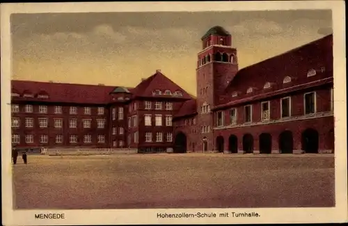 Ak Mengede Dortmund Nordrhein Westfalen, Hohenzollernschule, Turnhalle