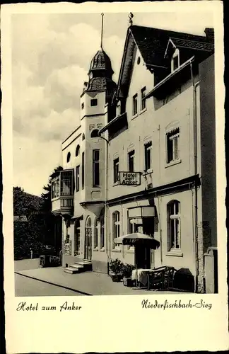 Ak Niederfischbach Sieg Rheinland Pfalz, Hotel zum Anker