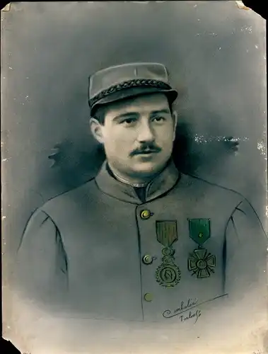 Foto Combalie, Henri, Toulouse, Portraitfotografie, Französischer Soldat, Orden