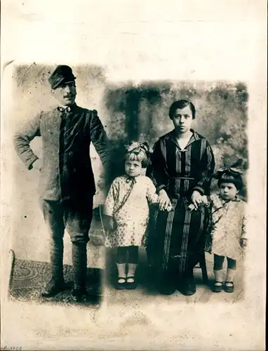 Foto Combalie, Henri, Toulouse, Portraitfotografie, Französischer Soldat, Frau mit Kindern