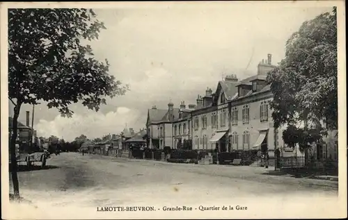 Ak Lamotte Beuvron Loir et Cher, Grande Rue, Quartier de la Gare