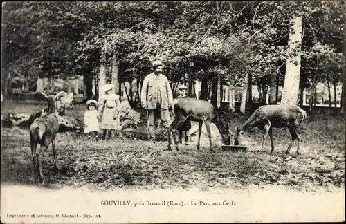 Ak Souvilly Breteuil Eure, Le Parc aux Cerfs