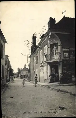 Ak Chatel Censoir Yonne, Grande Rue, Geschäft