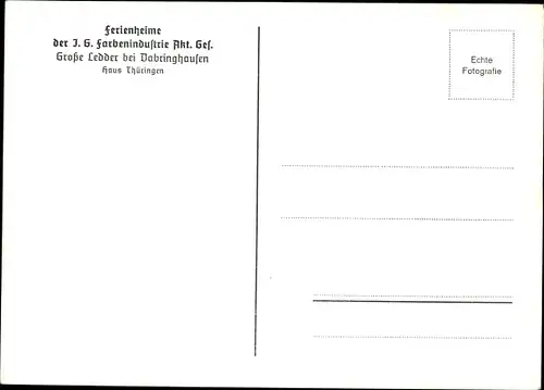 Ak Großeledder Dabringhausen Wermelskirchen im Bergischen Land, Haus Thüringen
