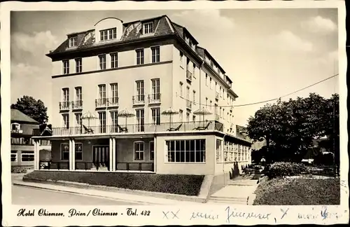 Ak Prien am Chiemsee Oberbayern, Hotel Chiemsee Außenansicht