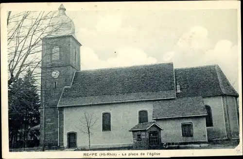 Ak Reppe Haut Rhin, Place de l'Eglise