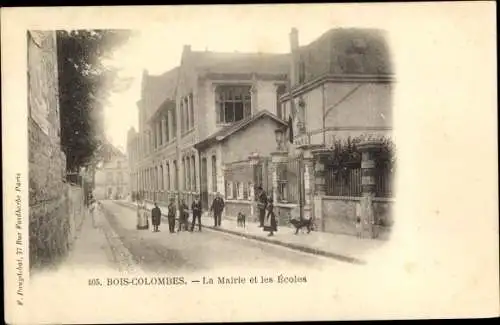 Ak Bois Colombes Hauts de Seine, Mairie, Ecoles