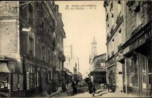 Ak Bois Colombes Hauts de Seine, Rue des Halles