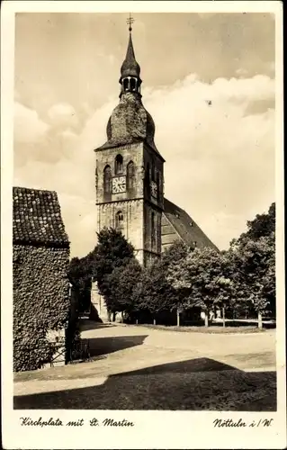 Ak Nottuln in Westfalen, Kirchplatz, St. Martin
