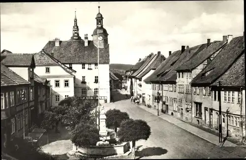 Ak Römhild in Thüringen, Marktplatz, Kreissparkasse