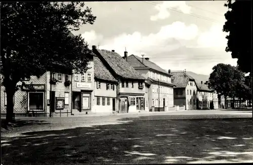 Ak Römhild in Thüringen, Viehmarktplatz, Deutsches Haus, HO Textilien