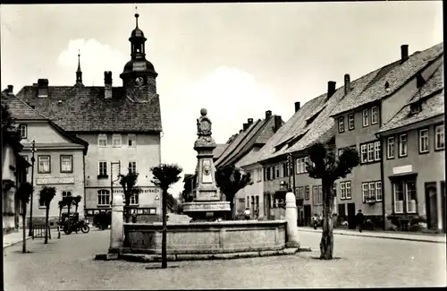 Ak Römhild in Thüringen, Karl Marx Platz, Rathaus, HO Gaststätte