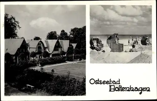Ak Ostseebad Boltenhagen, Strandpartie, Häuser