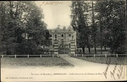 Ak Bonnelles Yvelines, Grille d'honneur du Chateau de Bissy