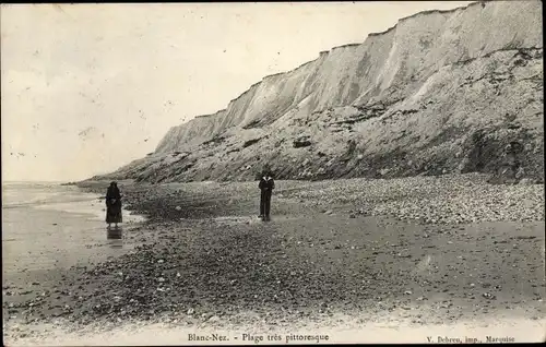 Ak Blanc Nez Pas de Calais, Plage, marin