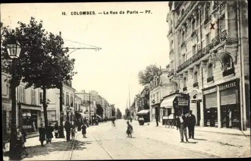 Ak Colombes Hauts de Seine, Rue de Paris