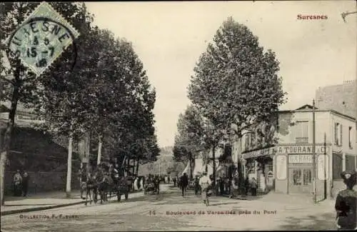 Ak Suresnes Hauts de Seine, Boulevard de Versailles pres du Pont