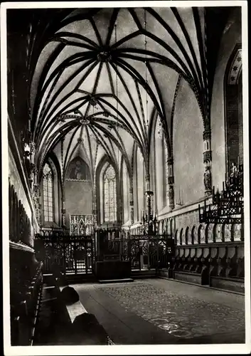 Ak Malbork Marienburg Westpreußen, Marienkirche im Hochschloss, Blick nach Osten