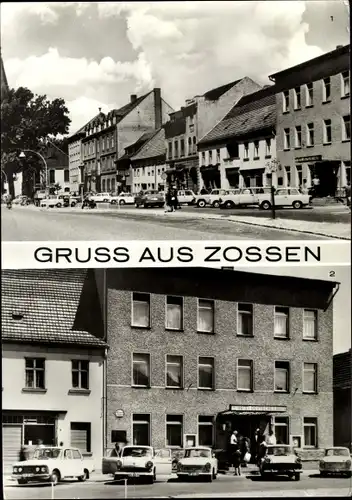 Ak Zossen in Brandenburg, HO Gaststätte und Hotel Deutsches Haus, Marktplatz