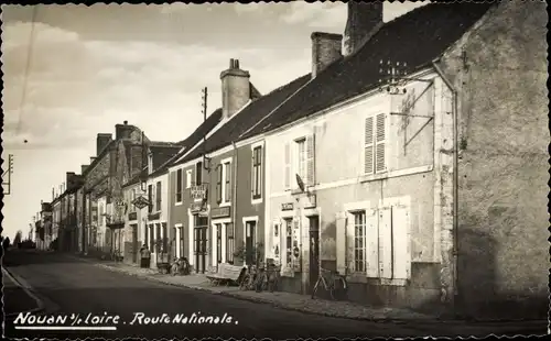 Ak Nouan le Fuzelier Loir et Cher, Route Nationale, Hotel de la Place, magasin