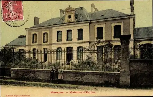 Ak Meusnes Loir et Cher, Maisons d'Ecoles