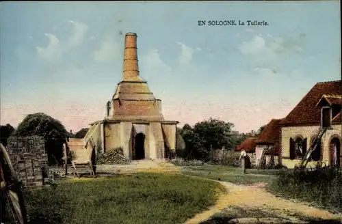 Ak Loiret, En Sologne, la Tuilerie, Brennofen