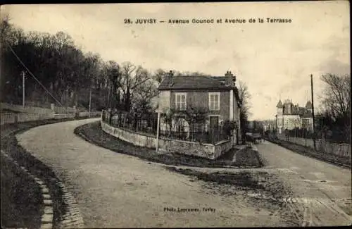 Ak Juvisy Essonne, Avenue Gounod, Avenue de la Terrasse